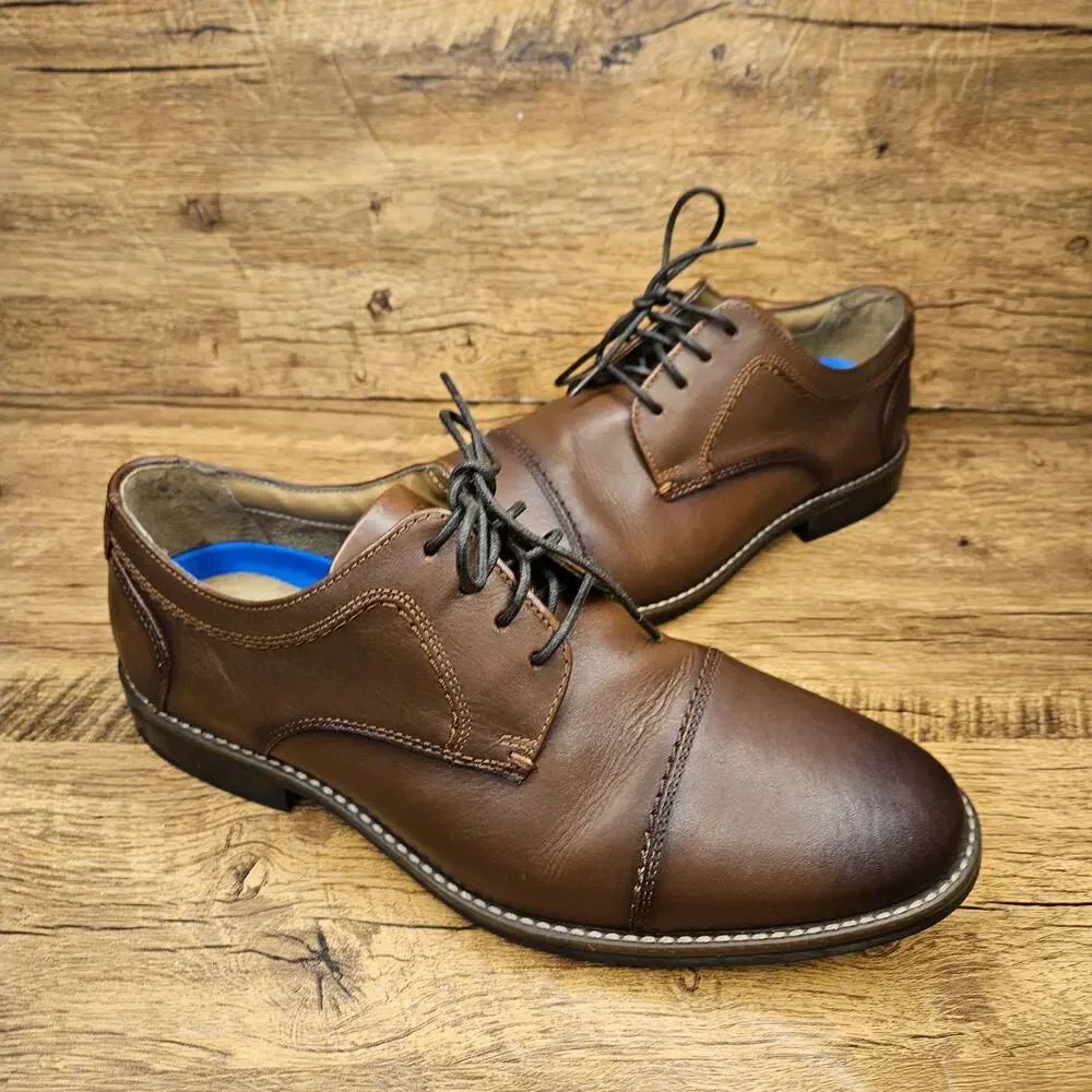 Nunn Bush Westfield Brown leather Oxford Dress shoes size 8.5 Wide